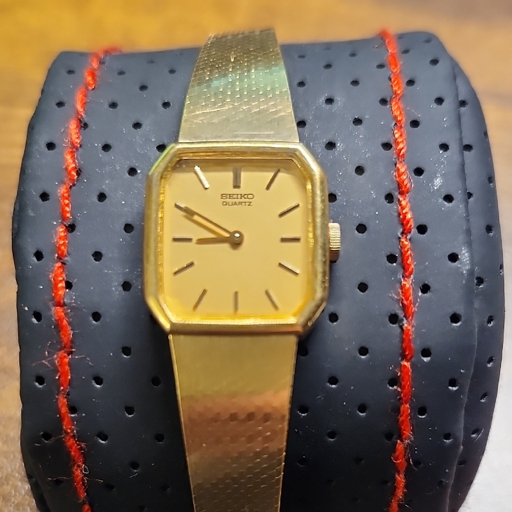Seiko Gold-Tone Rectangular Watch
